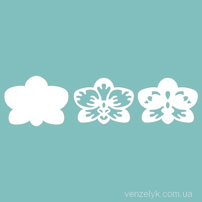 Чипборд від Вензелик - Орхідея тришарова, 50x64 мм