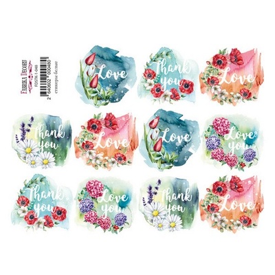 Набір наліпок (стікерів) для журналінгу 1 - 048, ТМ Фабрика Декору