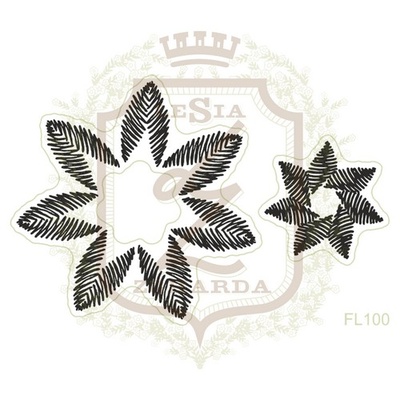 Набір акрилових штампів Lesia Zgharda FL105 Вишиті квіти