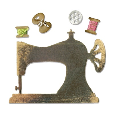 Ножі від Sizzix - Sizzix Sizzlits Die - Sewing Machine & Bobbins