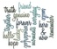 Лезвие от Sizzix - Tim Holtz - Thinlits Dies Script Friendship Words Collection pk of 16 - Слова