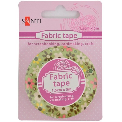 Лента текстильная самоклеющаяся Веселая ромашка, 1.5см*5м, ТМ Santi