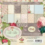 Набор плотной скрапбумаги от Craft & You Design - TEA TIME, 30x30 см, 12 шт, 250 гр/м2