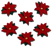 Набір декоративних ґудзиків Dress It Up - Red Poinsettias