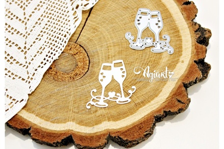Нож для вырубки "Свадебные бокалы" от AgiArt