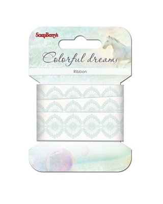 Стрічка декоративна від ScrapBerryʼs - Кольорові сни, 20мм, 2м, Бавовна