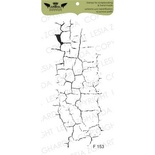 Акриловый штамп Lesia Zgharda F153 Кракелюр средний, размер 3,5х8,5 см