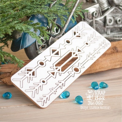 Чипборд ScrapBox - набір бордюрів Етно-стрілки 3шт. Hw-066