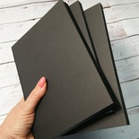 Блок для блокнота А5. Колір: чорний, 80 аркушів, 90 гр/м