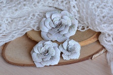 Набор бумажных цветов от WOODchic - "Яблочный цвет" 025