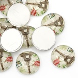 Скляний кабашон "Париж Ейфелева Башта", 16мм, 1 шт.