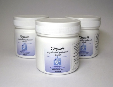 Грунт белый акриловый от Евгения Курдибановская ТМ, 200 гр