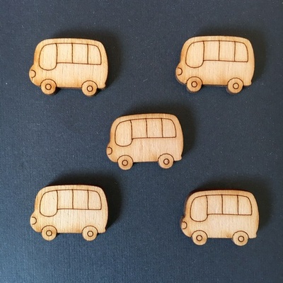 Деревʼяна фігурка WOOD-131 - Автобус, 1 штука