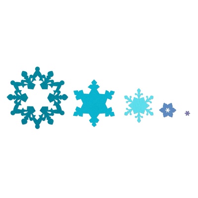 Ніж для вирубки від Sizzix - Framelits Die Set - Snowflakes, 3 шт