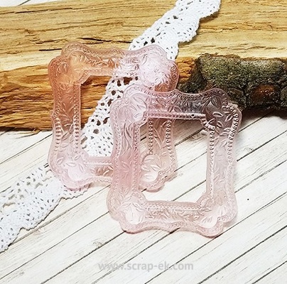 Прозрачная рамка из смолы №1 (розовая) от Евгения Курдибановская ТМ