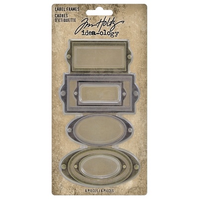 Набір металевих рамочок Tim Holtz - Idea - Ology Metal Label Frames, 6 штук, рамки