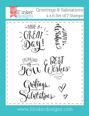 Штампи від Lil'Inker Designs - Greetings & Salutations Stamps