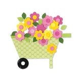 Ножі для вирубки Sizzix Bigz Die - Wheelbarrow & Flowers