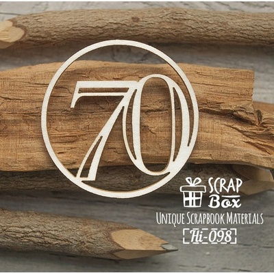 Чипборд ScrapBox - Цифра 70