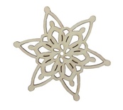 Лазерні вирубки з дерева від ScrapBerryʼs - Ажурні сніжинки, 6,5x2см (набір 2 шт.).