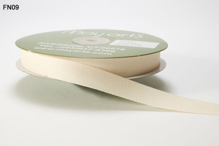 Стрічка Twill - Ivory, колір бежевий, ширина 16 мм, довжина 90 см