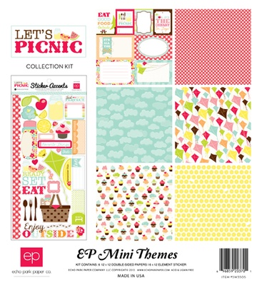 Набір паперу та декору від Echo Park - Picnic Collection Kit, 30x30 см