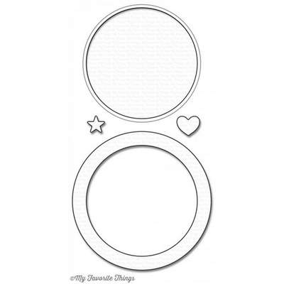 Лезвие My Favorite Things - Die-namics LLD Circle Shaker Window & Frame, 4 шт.