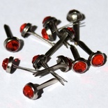 Набір брадсів Eyelet Outlet - Jewel Brads Red, колір червоний, 5 мм, 10 штук