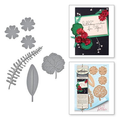 Нож для вырубки от Spellbinders - Geraniums and Leaves - Герань