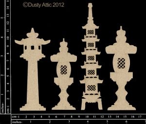 Чипборд від Dusty Attic - Garden Lanterns, 4 шт.