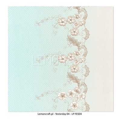 Аркуш двостороннього паперу для скрапбукінгу від LemonCraft - Yesterday 04