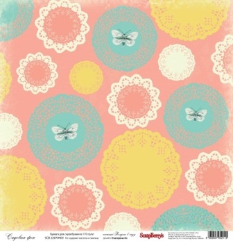 Папір для скрапбукінгу від ScrapBerryʼs 30x30см односторонній Садова фея