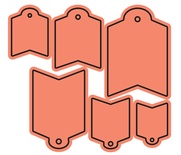 Ніж для вирубки Tags 4 від Cheery Lynn Designs, 6 шт.