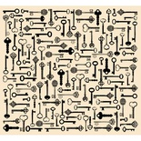 Папіросний папір 7 Gypsies - Collage Tissue - Creme - Keys