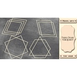 Набір чіпбордів Рамки - геометрія 3 #379 color_Milk, ТМ Фабрика Декору