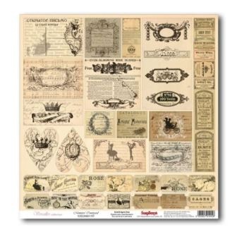 Лист бумаги для скрапбукинга  от ScrapBerry's - Версаль - Карточки Двор министров