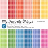 Набір паперу My Favorite Things - County Fair Plaid Paper Pack, розмір 15х15см, 24 аркуші.