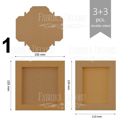 Набір паперових заготовок 008, ТМ Fabrika Dekoru, 6 штук, вибір кольору