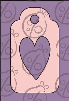 Чипборд. Ярлык "Сердечный", 1 шт. cb-407