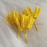 Гілочки-спіральки, колір жовтий, пучок з 12 штук
