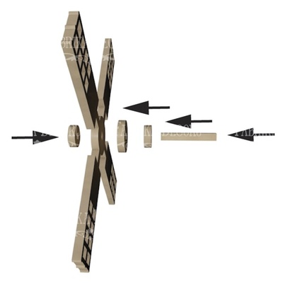 Заготовка ТМ Фабрика Декору - Дерев’яний органайзер "Млин" для олівців і паперу