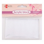 Акриловий блок для штампінгу, розмір 10,5х6 см, ТМ Santi