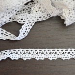 Кружево х/б, вязаное, цвет белый, ширина 1.5 см, длина 90 см