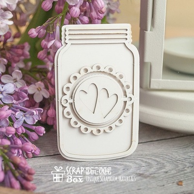 3d чіпборд ScrapBox - Баночка Dm-004