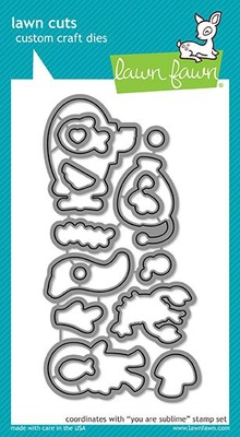 Набор ножей и штампов от lawn Fawn - You are sublime - lawn cuts