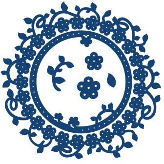 Ніж для вирубки від TatteRed Lace - Floral interlocking die - Квіткове коло