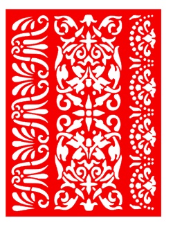 Трафарет - Бордюры7, 15*20см