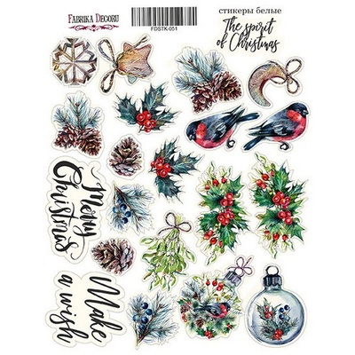 Набор наклеек (стикеров) 051 - The spirit of Christmas, ТМ Фабрика Декора
