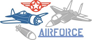 Ніж для вирубки Cherry Lynn Designs - Air Force, 5шт.