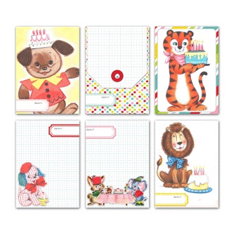 Карткочки для журналінгу «Журналінг» від Pretty Little Studio - Animal Party Journaling Cards